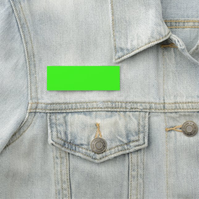 Nome Etiqueta de ID Verde Neon – Personalizável (In Situ)