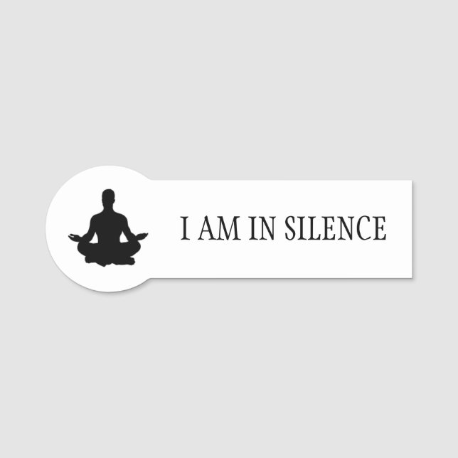 Nome Etiqueta de Meditação de Silêncio (Frente)