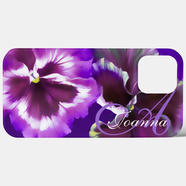 nome floral roxo de amor-perfeito (Verso (horizontal))