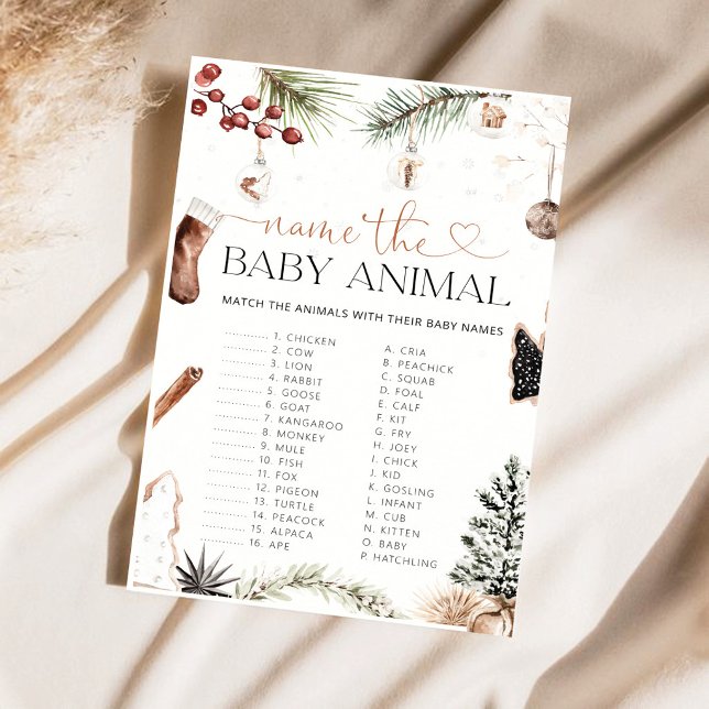 Nome Fofo para o Bebê Animal Jogo para Chá de Bebê (Criador carregado)