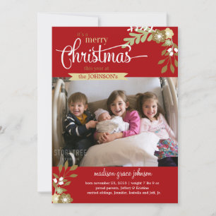 Nome/foto personalizados do novo anúncio de Natal