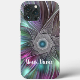 Nome Fractal de Abstrato de Flor Grande Colorida