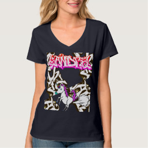 Nome Graffiti Sandra & Camiseta Unicórnio Fartando
