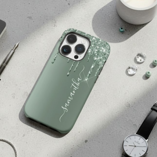 Nome manuscrito Olhar Largura Verde Escura (Criador carregado)