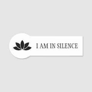 Nome Meditação de Silêncio - Etiqueta de Flor Lotus