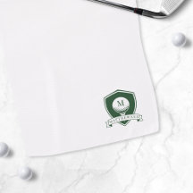 Nome Modern Golfer Verde e Monograma Branco