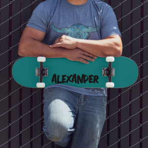 Nome moderno esmeralda verde skateboard clássico