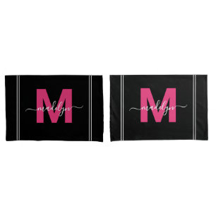 Nome Monograma Black Pink Script