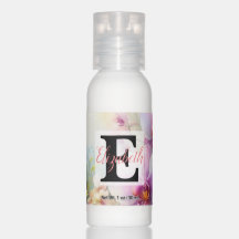 Nome monograma em aquarela Flores em pastos