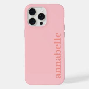 Nome Monograma Lateral Rosa Minimalista