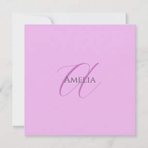 Nome Monograma - Letra Inicial Orchid & Lilac