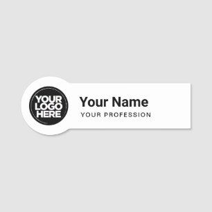 Nome Nomes de etiqueta brancos do logotipo Redondo de p
