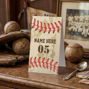 Nome Número de Beisebol Vintage Personalizado Retr