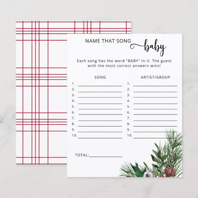 Nome perene daquela música jogo de chá de bebê (Frente/Verso)