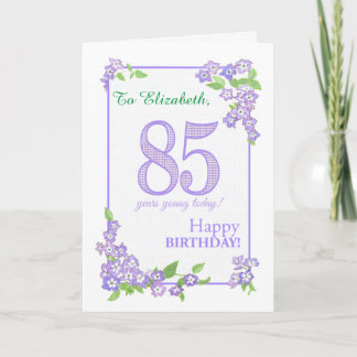 Nome Personalizado 85.º Aniversário com Cartão Phl