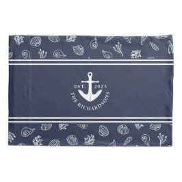 Nome Personalizado Azul Branco Azul do Marinho Anc