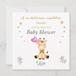 Nome personalizado Baby Giraffe balões Chá de fral