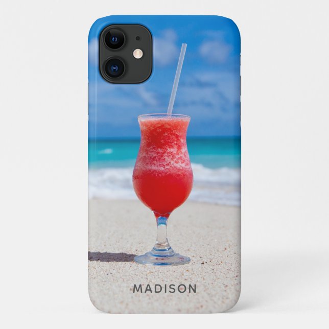 Nome personalizado Beach Coctail capas de telefone (Verso)