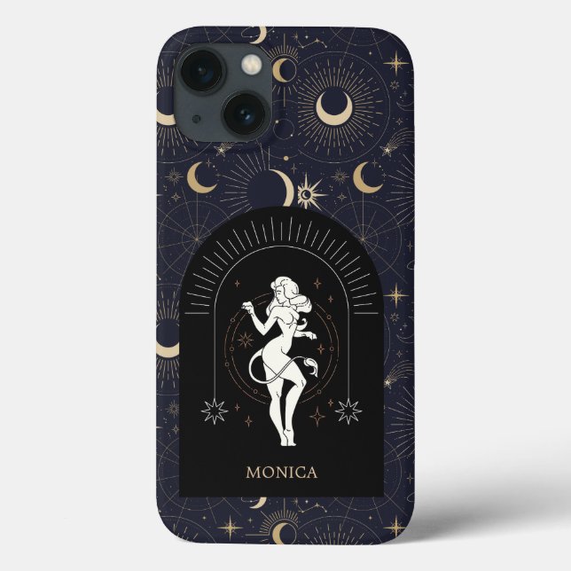 Nome personalizado Black Mystic Zodiac Leo (Verso)