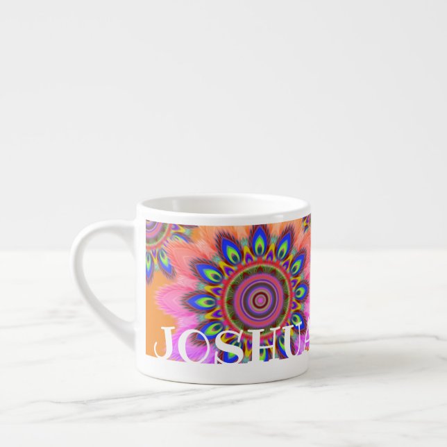 Nome personalizado BOHO espresso caneca de café (Esquerda)