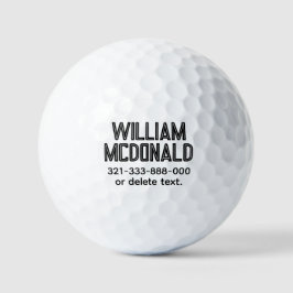 Nome Personalizado Bolas de Golf Modelo EXIBIR 22