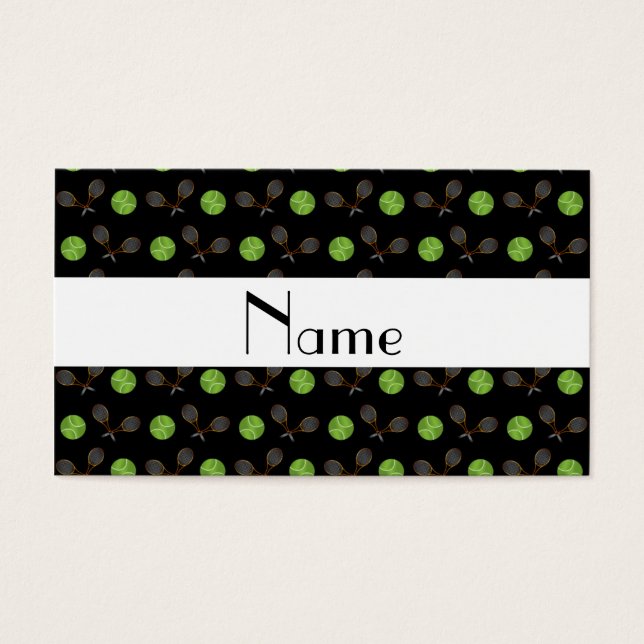 Nome personalizado bolas tênis pretas (Frente)