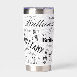 Nome personalizado Brittany Black White