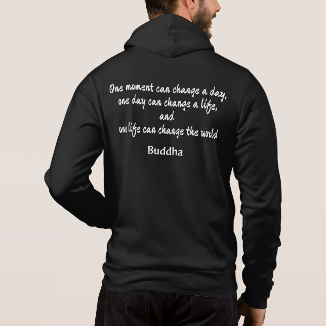 Nome personalizado Buda Cotação 2 camisas e jaquet (Verso)