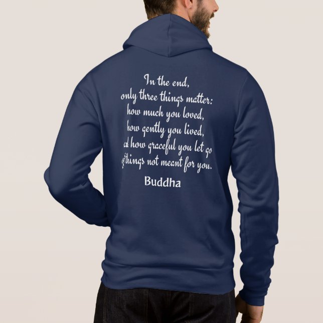 Nome personalizado Buda Cotação 3 camisas e jaquet (Verso)