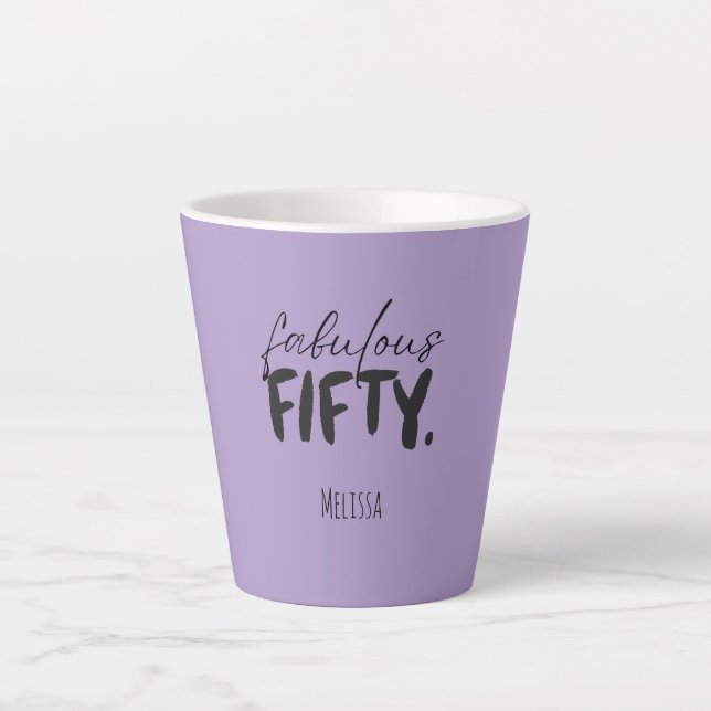 Nome Personalizado - Caneca de Café Latte Fabuloso (Frente)