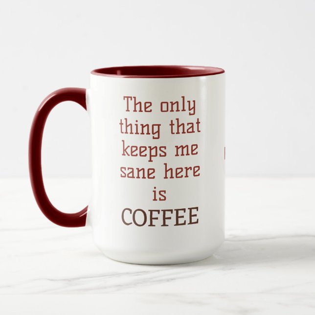 Nome personalizado: canecas de sanidade do café (Esquerda)