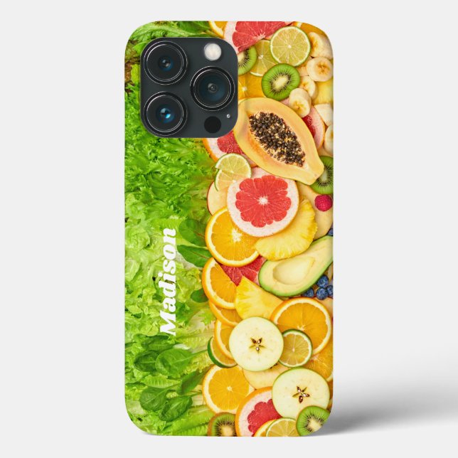 Nome Personalizado capas de telefone Fruta Tropica (Verso)