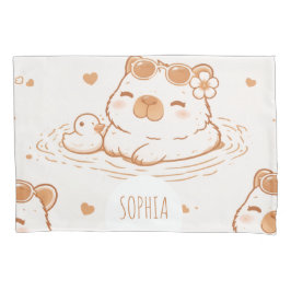 Nome Personalizado Capivara Fofa Com Óculos De Sol