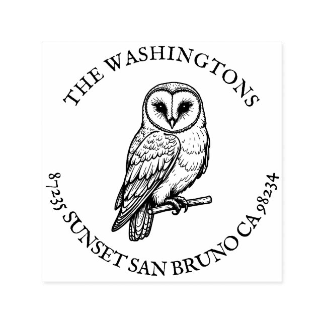 Nome Personalizado Carimbo de Endereço de Retorno  (Design)