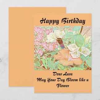 Nome Personalizado Cartão de Aniversário de Pêsseg