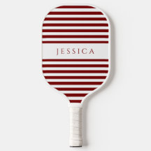 Nome Personalizado com Listras Burgundy Modernas 