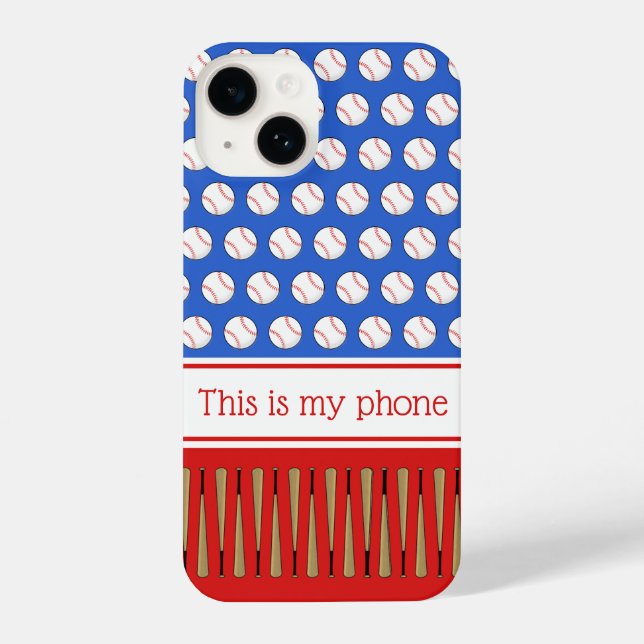 Nome personalizado com padrão de baseball (Verso)