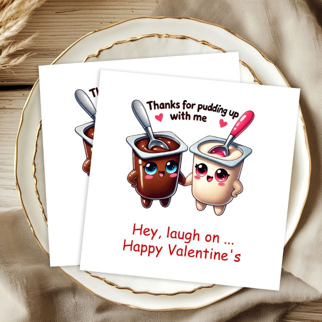 Nome Personalizado Comida Fofa Melhor Guardanapos  (Custom Name Cute Food Best Valentine Napkins

)