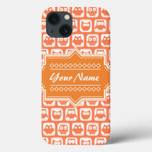 Nome Personalizado Coruja Laranja N1