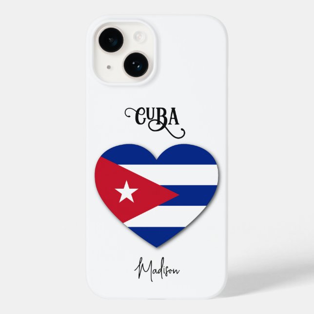 Nome personalizado Cuba capas de telefone de amor (Verso)