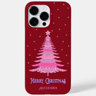 Nome Personalizado da Árvore de Natal Rosa Vermelh