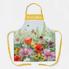 Nome personalizado da flor selvagem da cor aquosa