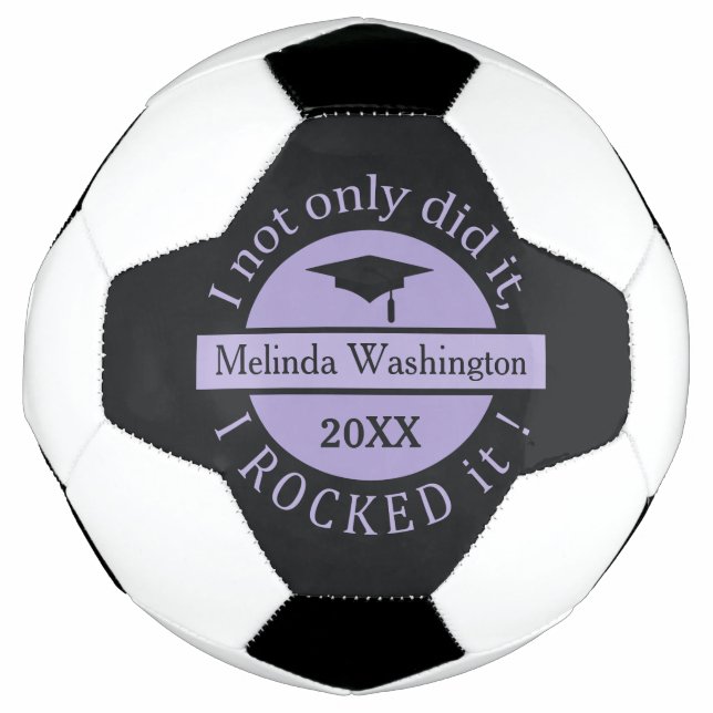 Nome personalizado da graduação e bola de futebol  (Frente)