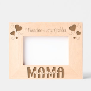 Nome personalizado da mamãe corta madeira