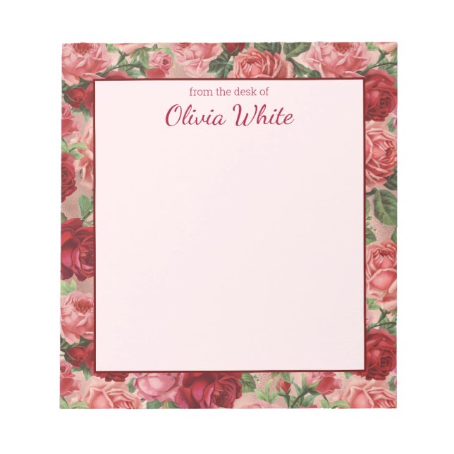 Nome Personalizado Da Mesa Do Bloco De Notas (Frente)