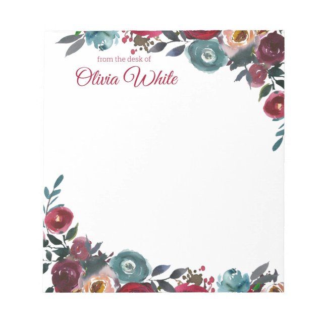 Nome Personalizado | Da Mesa Do Bloco De Notas (Frente)