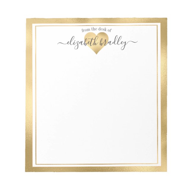 Nome Personalizado | Da Mesa Do Bloco De Notas (Frente)