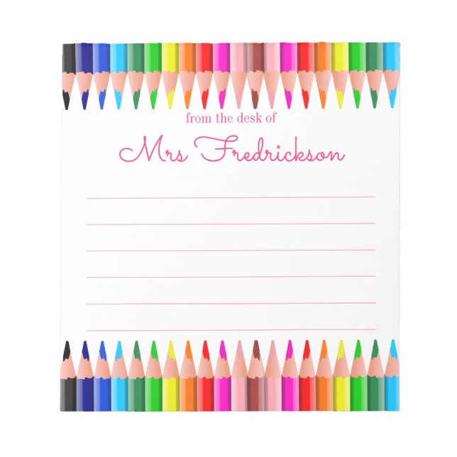 Nome Personalizado | Da Mesa Do Bloco De Notas (Frente)