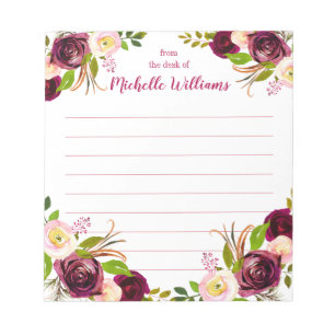 Nome Personalizado   Da Mesa Do Bloco De Notas