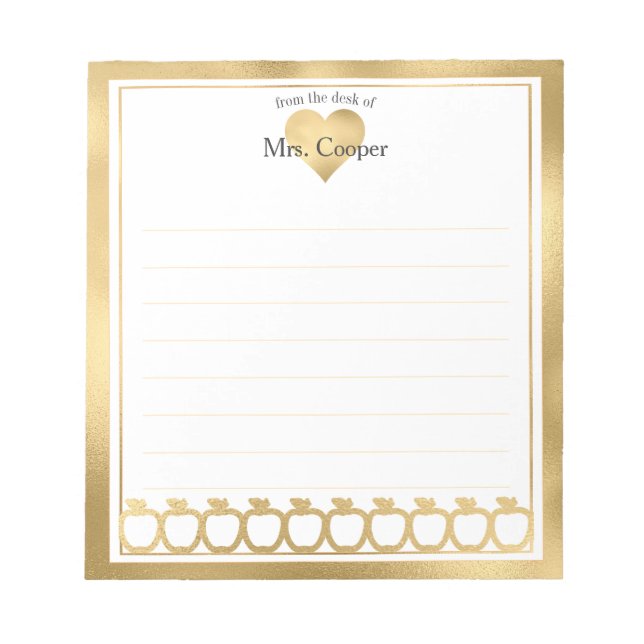 Nome Personalizado | Da Mesa Do Bloco De Notas (Frente)